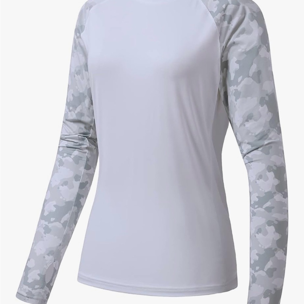 Women's Camo Long Sleeve Swim Shirt/Rash Guard UPF 50+